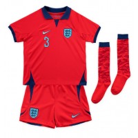 England Luke Shaw #3 Fotballklær Bortedraktsett Barn VM 2022 Kortermet (+ korte bukser)